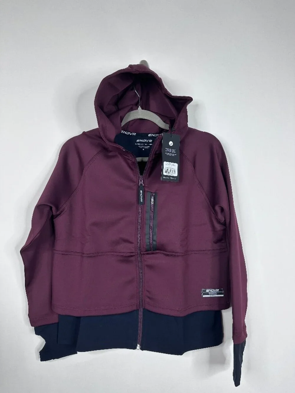 NWT Endeavor DRYFORCE® Double Layer Hoodie Jacket Plum Wine Small